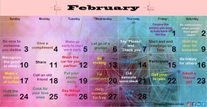 Gratitude Calendar: Month of February