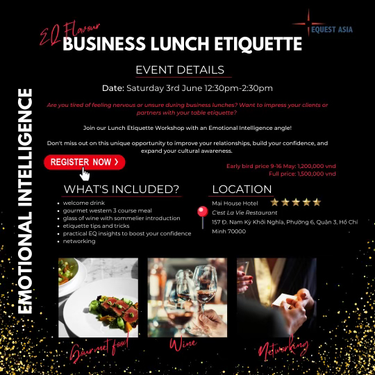 Business Lunch Etiquette Workshop with an Emotional Intelligence Flavour